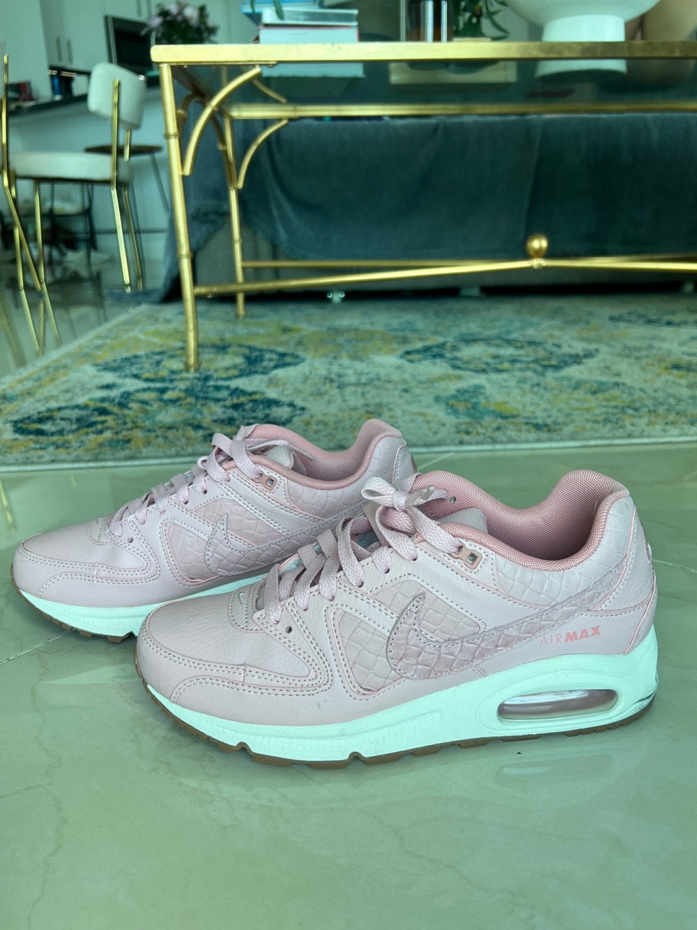 Nike Air Max Pink Croc Detail Sneakers Women’s Size 8 Worn Once